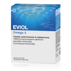 Eviol Omega 3 1000ml Ιχθυέλαιο υψηλής συγκέντρωσης & καθαρότητας 30caps