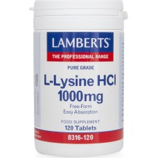 Lamberts L-Lysine HCL 1000mg 120tbs