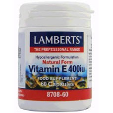 Lamberts Natural form vitamin E 400IU Vegan 60caps 