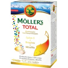 Moller's Total Ιχθυέλαιο Ωμέγα 3 28 κάψουλες Βιταμίνες & Μέταλλα 28 ταμπλέτες