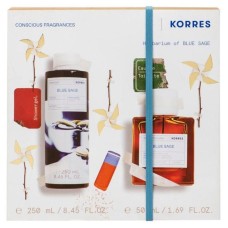 Korres Blue Sage Eau De Toilette 50ml & Shower Gel 250ml