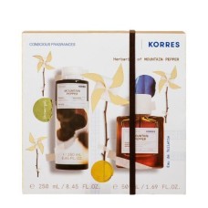 Korres Mountain Pepper Eau De Toilette 50ml & Shower Gel 250ml