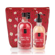 Lavish Holly Jolly Apple Pie Shower Gel 500ml & Glitter Body Lotion 300ml