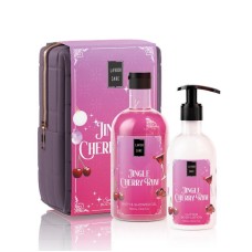 Lavish Jingle Cherry Shower Gel 500ml & Glitter Body Lotion 300ml