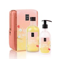 Lavish Merry Lemon Tart Shower Gel 500ml & Glitter Body Lotion 300ml