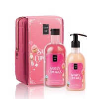 Lavish Santas Cupcakes Shower Gel 500ml & Glitter Body Lotion 300ml
